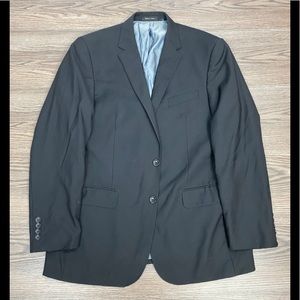Tiglio Luxe Solid Black Sport Coat Blazer 42R